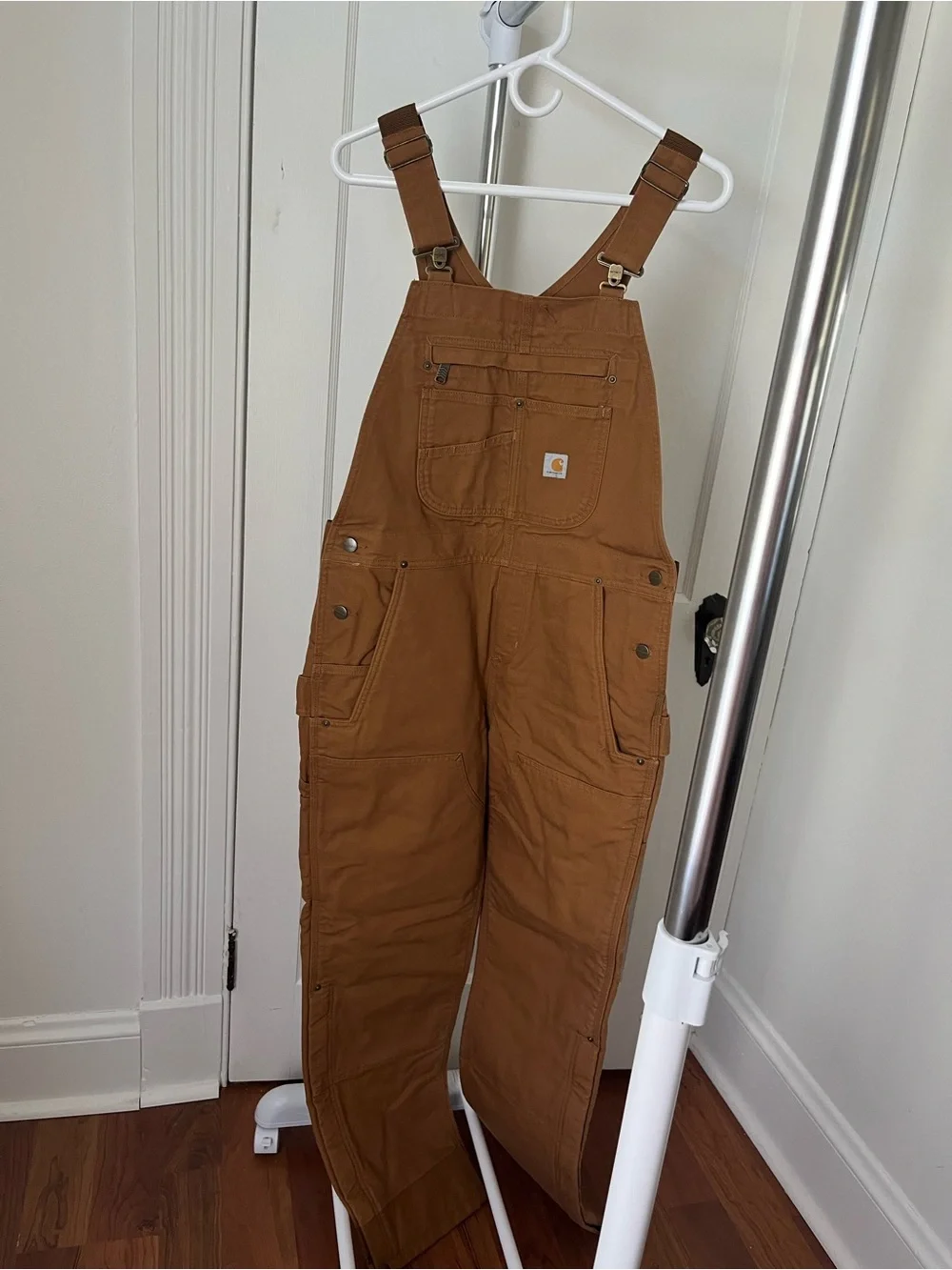 Carhartt Brown Women’s Washed Duck Insulated Bib Overall Size M - Picture 3 of 5